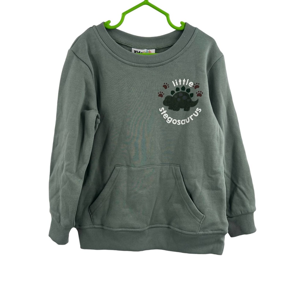Kids Headquarters Green Stegosaurus Dinosaur Sweatshirt Size 5 New